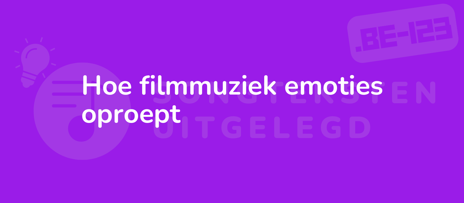 Hoe filmmuziek emoties oproept